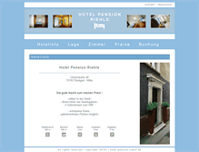 Tablet Screenshot of hotel-pension-riehle.de